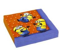 Serviettes en papier anniversaire : Les Minions Moi Moche et Méchant Amscan G