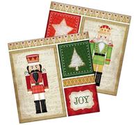 Serviettes en papier de Noël, Soldat Lot de 50 Serviette Jetables 33 x 33 cm Party Décoration