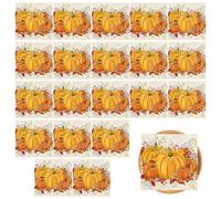 Serviettes en papier de Thanksgiving | Lot de 20 serviettes absorbantes et décoratives à motif | Serviettes en papier festives pour les fêtes | Pour anniversaire, mariage, fête, fête à la