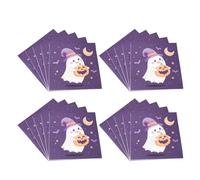 Serviettes en papier d'Halloween, serviettes décoratives pour invités, 20 serviettes de cocktail d'Halloween, serviettes en papier Jack-Lantern de 6,5 x 6,5 pouces, serviette décorative à main