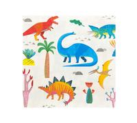 Serviettes en papier dinosaure Talking Tables pour f te d'anniversaire de filles ou de gar ons 13"" x 13"" Couleurs m lang es 20Pk