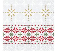 Serviettes En Papier Duni 3 Épaisses Tradition 33 X 33CM 250 Pièces