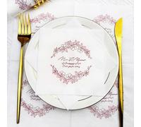 Serviettes en Papier Fleur Rouge Serviettes en papier jetables,douceur et moelleux,idéales pour Fêtes,Traiteur,Anniversaires,Intérieur ou Extérieur tous les jours30 Paquet(33x33cm)