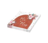 Serviettes en Papier Fleurs Oranges Serviettes de cocktail Décorations de fête,Absorbantes et pratiques - jetables pour mariage,anniversaire,apéritif,Noël,dessert20 Paquet(33x33cm)