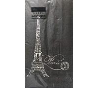 Serviettes en papier Harman Paper | Paris | Serviettes pour invités Buffet | Noir | 16 ct