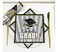 Serviettes en Papier Heureux Diplômé Serviettes en papier jetables,douceur et moelleux,idéales pour Fêtes,Traiteur,Anniversaires,Intérieur ou Extérieur tous les jours30 Paquet(33x33cm)