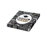 Serviettes en Papier Heureux Diplômé Serviettes en papier jetables,douceur et moelleux,idéales pour Fêtes,Traiteur,Anniversaires,Intérieur ou Extérieur tous les jours10 Paquet(33x33cm)