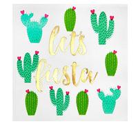 Serviettes en papier "Let’s Fiesta" pour Cinco De Mayo Party (14 x 14 cm, paquet de 50)