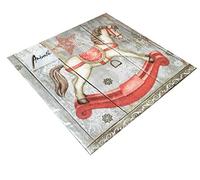 Serviettes en papier motif cheval de Noël Env. 33 x 33 cm pour l'automne, l'hiver, Noël