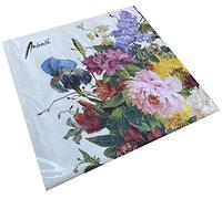 Serviettes en papier motif floral Still Life Bouquet Crème repas Fête Env. 33 x 33 cm