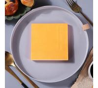 Serviettes en Papier Orange Serviettes de cocktail Décorations de fête,Absorbantes et pratiques - jetables pour mariage,anniversaire,apéritif,Noël,dessert 20 Paquet(33x33cm)