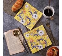 Serviettes en Papier Papillon De Fleurs Colorées Serviettes de cocktail Décorations de fête,Absorbantes et pratiques - jetables pour mariage,anniversaire,apéritif,Noël,dessert 20 Paquet(33x33cm)