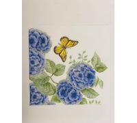 Serviettes en Papier Papillon Fleur Violet Papier jetable, Serviettes de fête, douces, durables et absorbantes pour cuisine, salle de bain, événements30 Paquet(33x33cm)