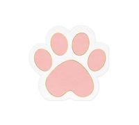 PartyDeco Serviettes en papier Pattes de chat – Lot de 12, 2 couches, 29×31 cm – Blanc/Rose
