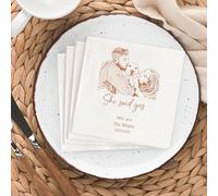 Serviettes en Papier Personnalisées pour Mariage avec Photo, Nom, Logo, Image - Serviettes pour Anniversaire, Fiançailles, Fête Prénuptiale, Cadeaux Personnalisés (50)