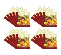 Serviettes en papier pour Halloween, citrouille de Thanksgiving | 20 serviettes en papier d'Halloween, citrouille de Thanksgiving pour fête et salle de bain