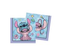 Serviettes en papier - PROCOS - Angel & Stitch - 33 x 33 cm - Lot 20 - Licence officielle Disney