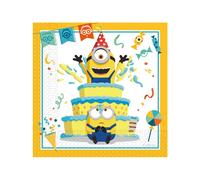 Serviettes en papier - PROCOS - Minions - Lot de 20 - 33 x 33 cm - Jaune