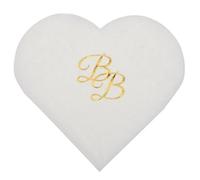 Serviettes en papier - SANTEX - 6813-1 - 10 pièces - Coeur - Métal blanc - 3 plis