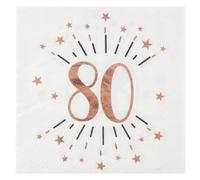 Serviettes en papier - SANTEX - Âge étincelant - Métal Rose Gold - Sachet de 10 - 3 plis