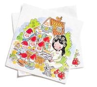 Serviettes en papier Sprookjesbos - Lot de 20 - Blond Amsterdam x Efteling - Motifs contes de fées - 3 couches - 33x33 cm