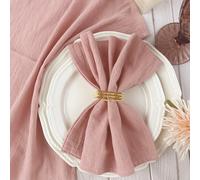 Serviettes en tissu de coton 30x45cm, 10 pièces, Serviette en tissu rose poussiéreux, serviettes de Table à thé de cuisine pour la maison, décoration de mariage, de noël 10PCS purple