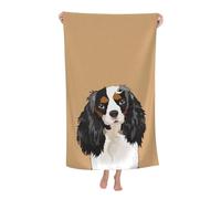 Serviettes Épagneul King Charles Drap De Bain Légère Serviette De Plage Séchage Rapide Drap De Plage pour Sport Camping Piscine 80X130CM