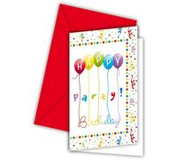 Serviettes Happy Birthday Cartes d'invitation avec enveloppe