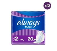 Serviettes Hygiéniques Always Maxi Long - Pack De 12x20 Avec Ailettes