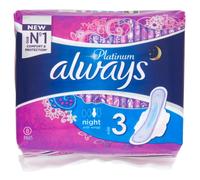 Serviettes Hygiéniques Always Platinum Long Plus (Taille 3) avec Ailes - Lot de 8