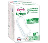 Serviettes Hygiéniques, Écologiques Et Hypoallergéniques - Certifiées Ecolabel Et Dermatest - ""Maxi Super"" X 14 : Sans Colorant, Parfum, Allergènes