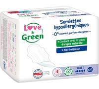 Serviettes Hygiéniques, Écologiques Et Hypoallergéniques - Certifiées Ecolabel Et Dermatest - ""Nuit"" X 10 : Sans Colorant, Parfum, Allergènes