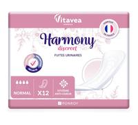 Serviettes Hygiéniques Incontinence Femme - Protection Urinaire Femme - Serviette Post Accouchement - Absorbante & Anti-Odeur - Fabriqué en France - 12 Serviettes 4 Gouttes - Harmony Discreet