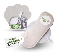Serviettes Hygiéniques Lavables Bio en Coton pour Flux Léger (S+M, x6); FABRIQUÉES dans l'UE, Protection Menstruelle Réutilisable, Lavable à Haute Température, Douce & Non-Irritante pour Femmes & Ados