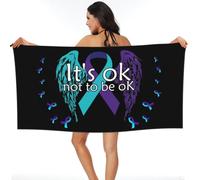 Serviettes Il Est Normal De Ne Pas Aller Bien - Prévention du Suicide Serviette De Plage Premium Serviette De Sauna Légère Drap De Bain pour Voyage Natation Camping 80X130CM