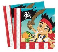Serviettes Jake et les Pirates (Disney) (x20) - Décoration anniversaire Blanches