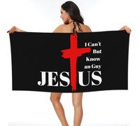 Serviettes Jésus Christianisme Foi Drap De Plage Premium Serviette De Sauna Facile À Entretenir Serviette De Plage pour Voyage Natation Camping 80X130CM