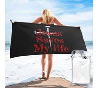 Serviettes Jésus Sauve des Vies Drap De Plage Séchage Rapide Serviette De Plage sans Sable Serviette De Sauna pour Camping Natation Piscine 70X140Cm