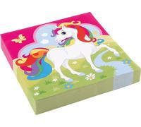 Serviettes licorne Amscan 33x33cm 20 pièces