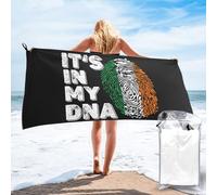 Serviettes L'Irlande, C'est dans Mon Adn. Drap De Bain Portable Serviette De Plage sans Sable Serviette De Sauna pour Camping Natation Voyage 70X140Cm