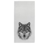 Serviettes Magnifique Œuvre d'art Représentant Une Tête De Loup Serviette Visage Microfibre Chiffons De Toilette Super Douces Serviettes pour Le Visage pour Cuisine Sauna 40X70Cm