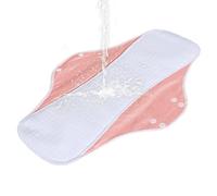 Serviettes menstruelles réutilisables - Serviette menstruelle en coton respirant, doublure hygiénique absorbante lavable avec ailes à pression étanches, barrière contre l'humidité robuste à triple cou