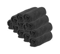 Serviettes microfibres noir par 12 pièces Sibel