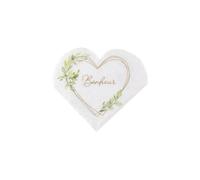Santex - 20 SERVIETTES PAPIER BONHEUR COEUR 33CM