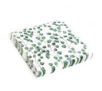 Serviettes papier eucalyptus, 20 pièces: décoration table mariage, baptême, communion, anniversaire, serviette de table jetable fleurs vertes, printemps & été, 33 x 33 cm