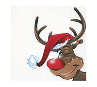 Serviettes papier Rudolph 33x33cm. 20u.