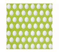 Serviettes papier White eggs green 33x33cm. 20u. Primavera