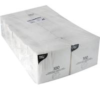 Serviettes PAPSTAR 330 x 330 mm 1 épaisseur blanc 12 x 100 pièces
