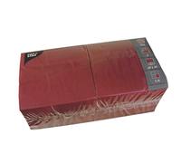 Serviettes Papstar Bordeaux 40 X 40Cm 250 Pièces