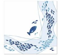 Serviettes Papstar Fish 40x40 CM 50 Pièces